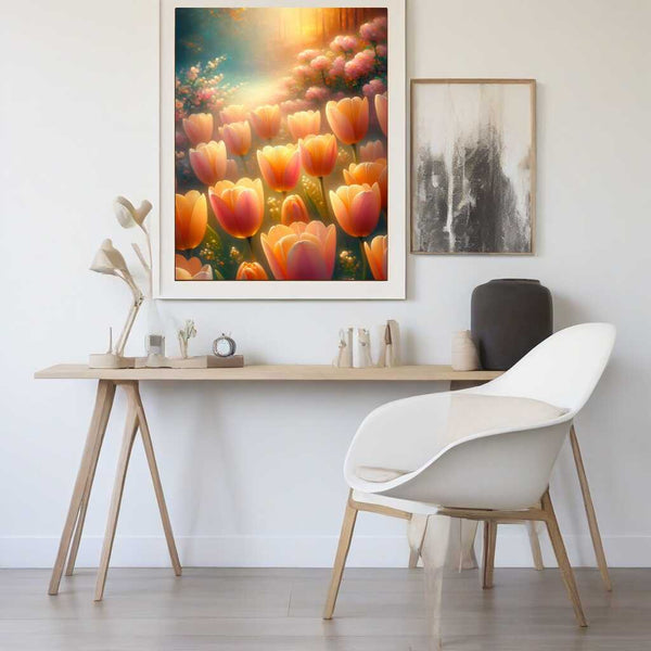 Paint by Numbers - Peach colored tulips