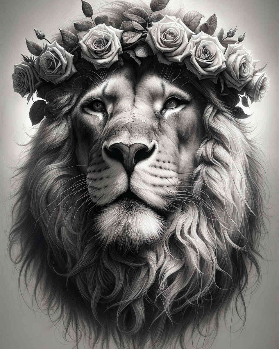 Paint by Numbers - Lion in the jungle