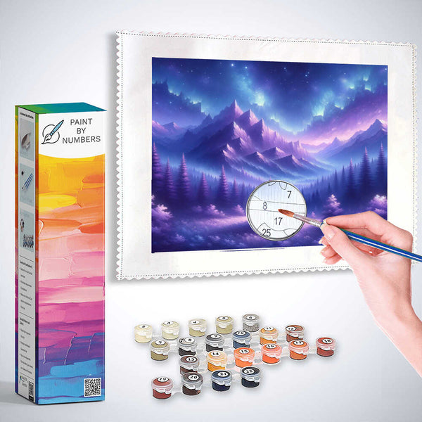 Paint by Numbers - Mountains in purple