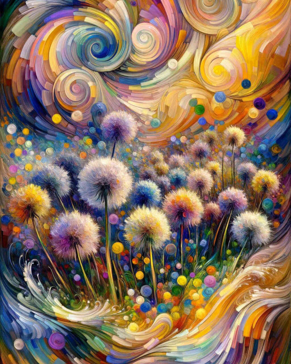 Colorful dandelions - Paint by Numbers