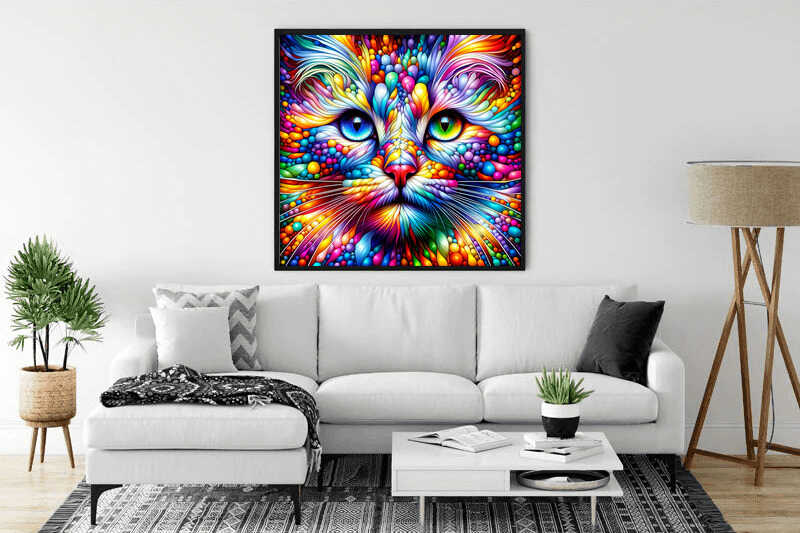 Paint by Numbers - Rainbow cat