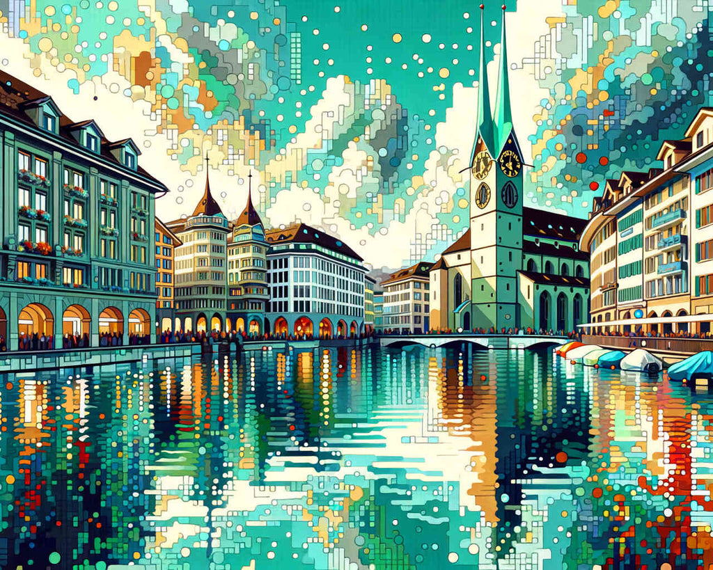 Paint by Numbers - City life, Zurich