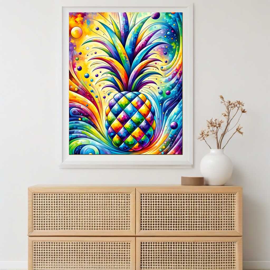 Paint by Numbers - Colorful Abstract Pineapple