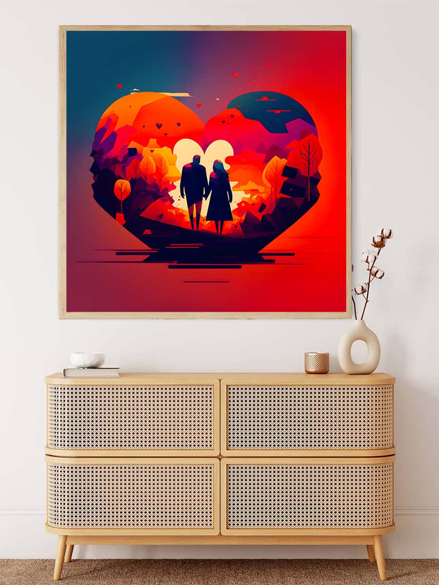AB Diamond Painting - Rote Liebe - gedruckt in Ultra-HD - AB Diamond, Herz, Liebe, Neu eingetroffen, Quadratisch