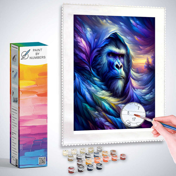 Paint by Numbers - Gorilla Blue Feathers