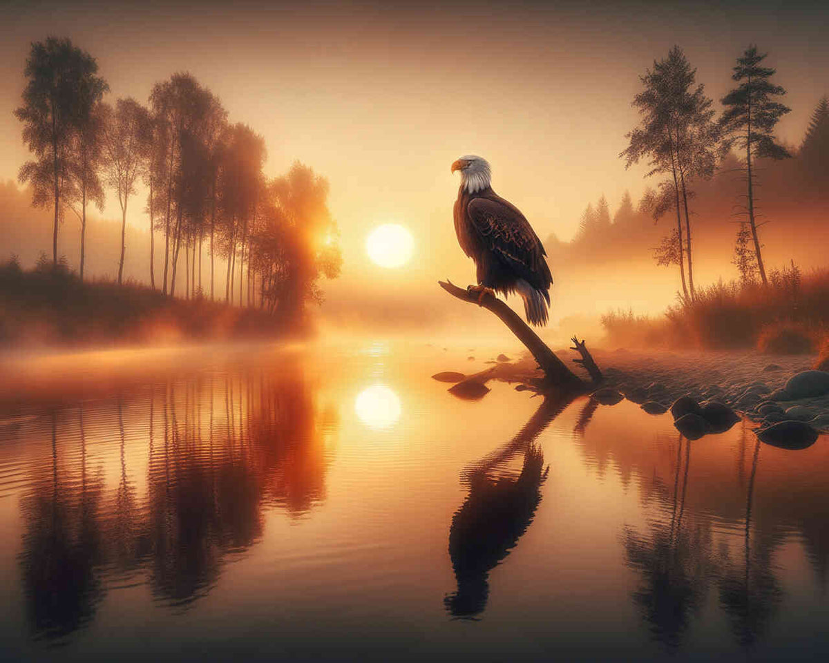 Paint by Numbers - Eagle on the river