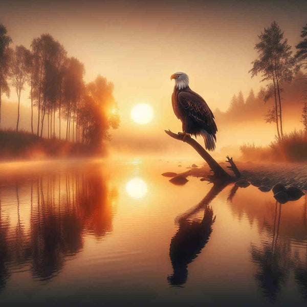 Paint by Numbers - Eagle on the river