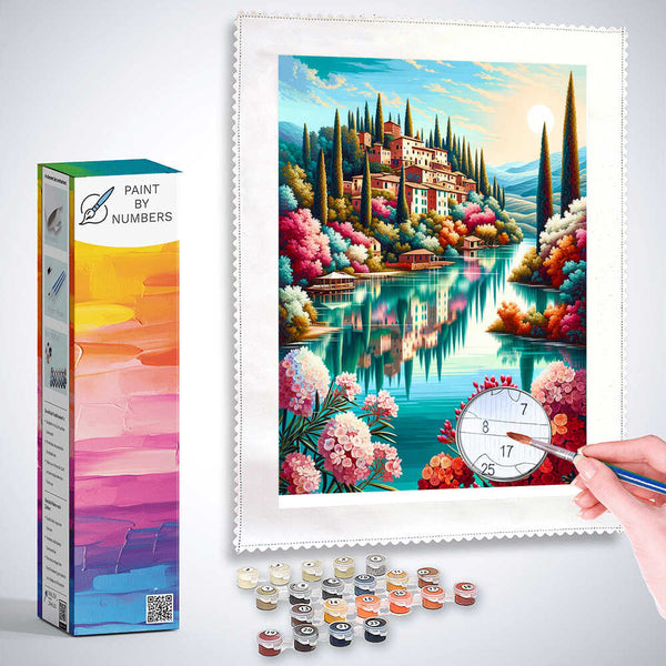 Tuscany, Lake - Paint by Numbers