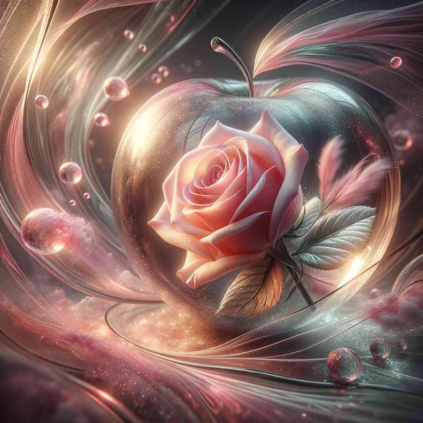 Paint by Numbers - Glass Apple Pink Rose