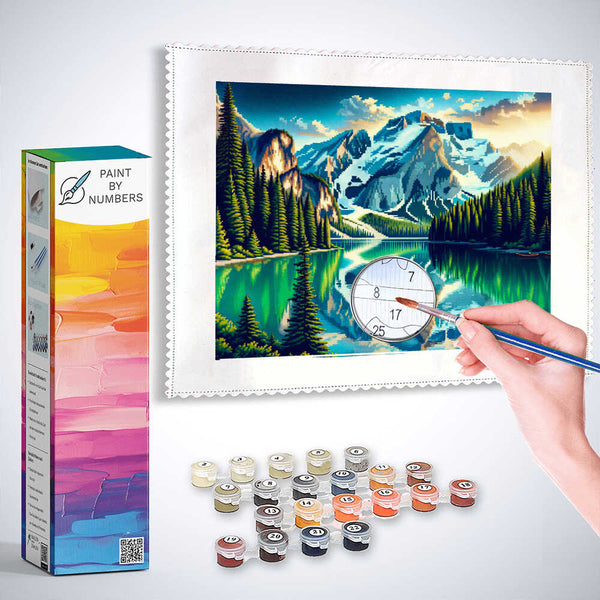 Paint by Numbers - Reflecting Mountain Lake