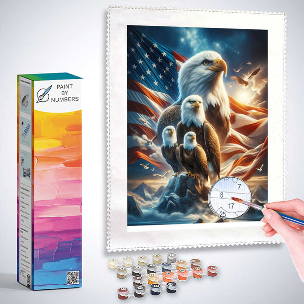 Paint by Numbers - Eagle family