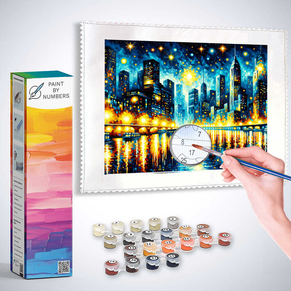 City by night artful - Paint by Numbers
