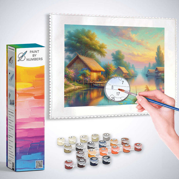 Paint by Numbers - House in a Forest Meadow