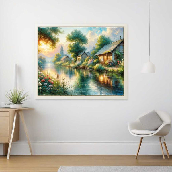 Paint by Numbers - Fishing house on the river