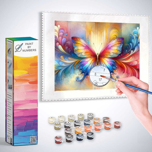 Butterfly, Colorful - Paint by Numbers