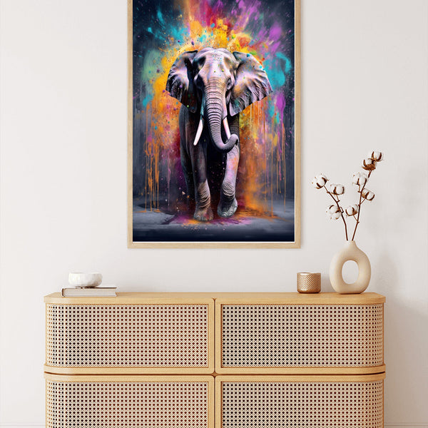 Elephant sprays paint - Paint by Numbers