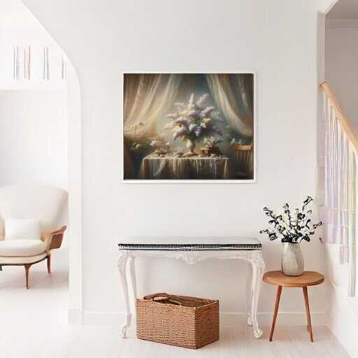 Paint by Numbers - Lilac bouquet, curtain
