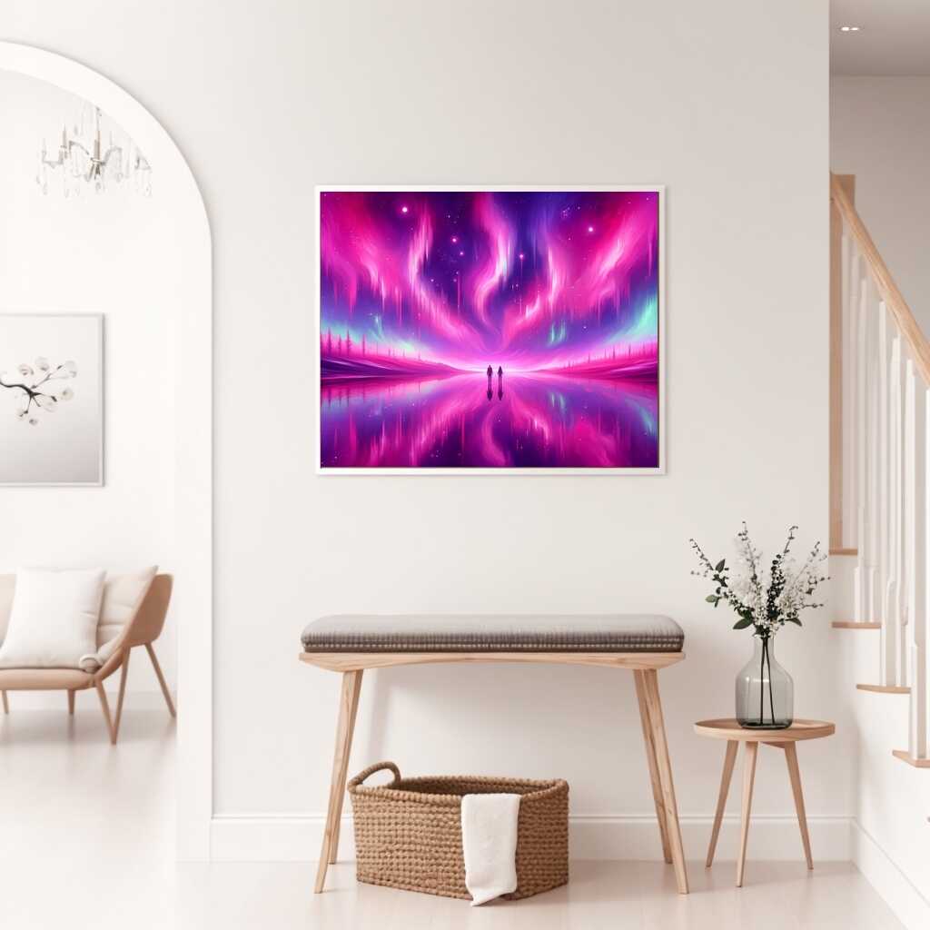Paint by Numbers - Northern lights in pink