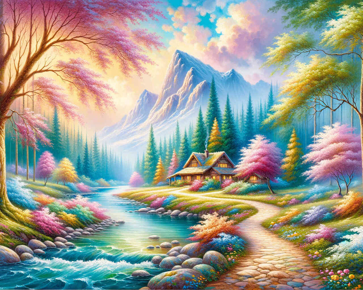 Paint by Numbers - Romantic forest trip