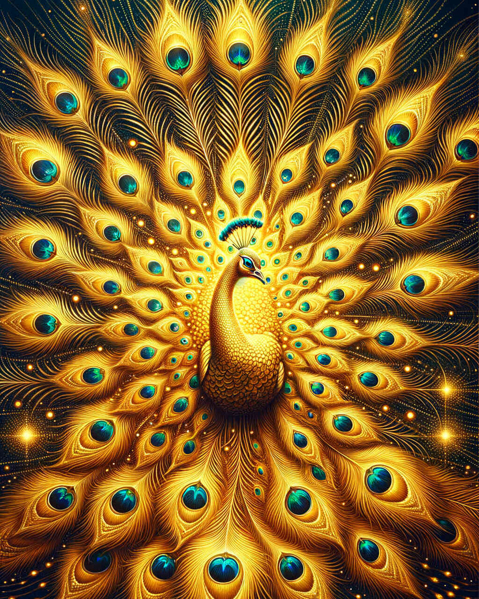 Paint by Numbers - Golden Peacock