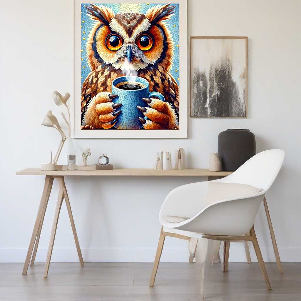 Paint by Numbers - Coffee owl