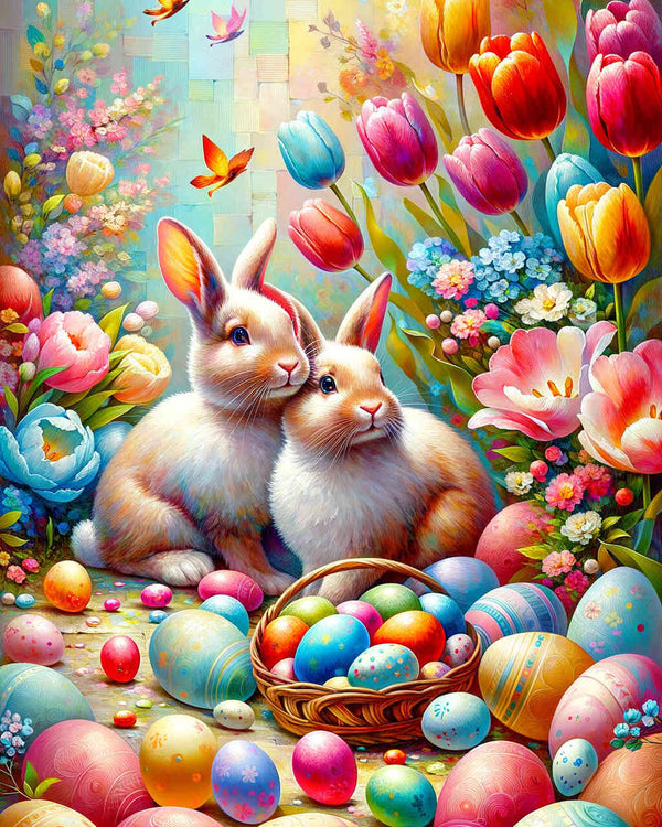 Paint by Numbers - Easter Hash with Easter Eggs