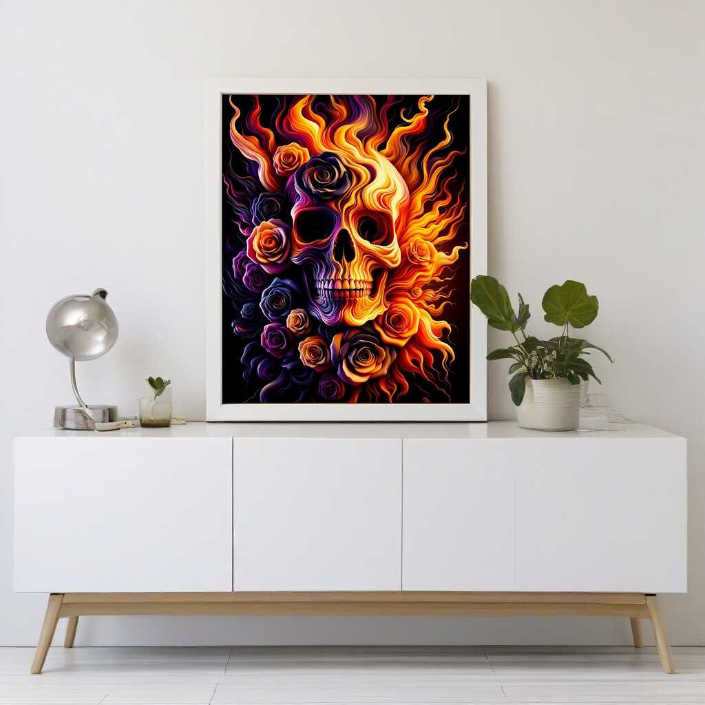 Paint by Numbers - Skull Abstract