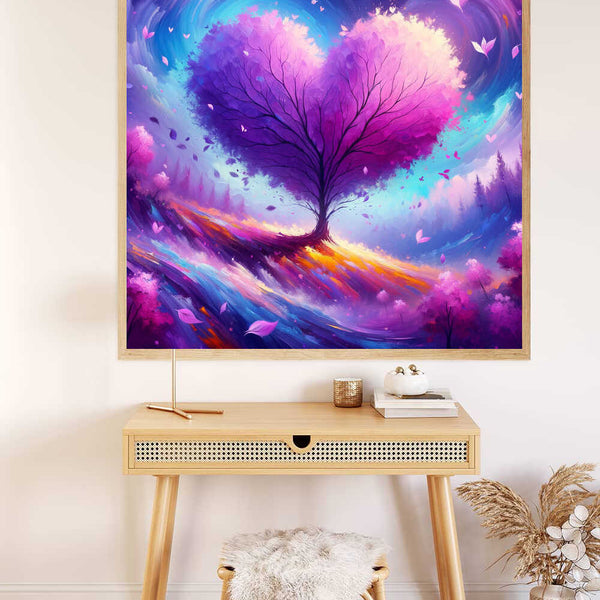heart tree purple - Paint by Numbers