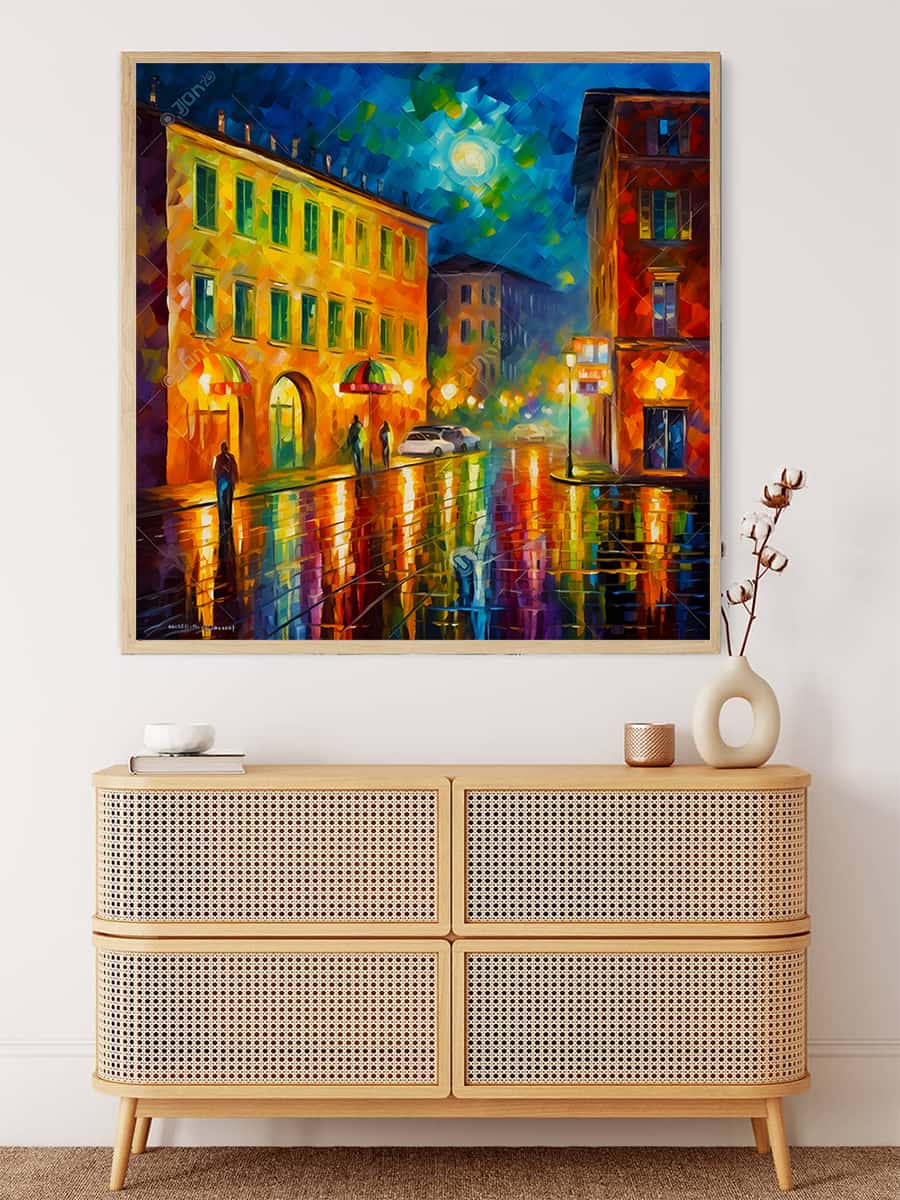 AB Diamond Painting - Italien bei Nacht - gedruckt in Ultra-HD - AB Diamond, Abstrakt, Neu eingetroffen, Quadratisch, Stadt
