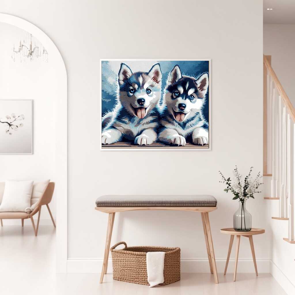 Husky puppies - Paint by Numbers