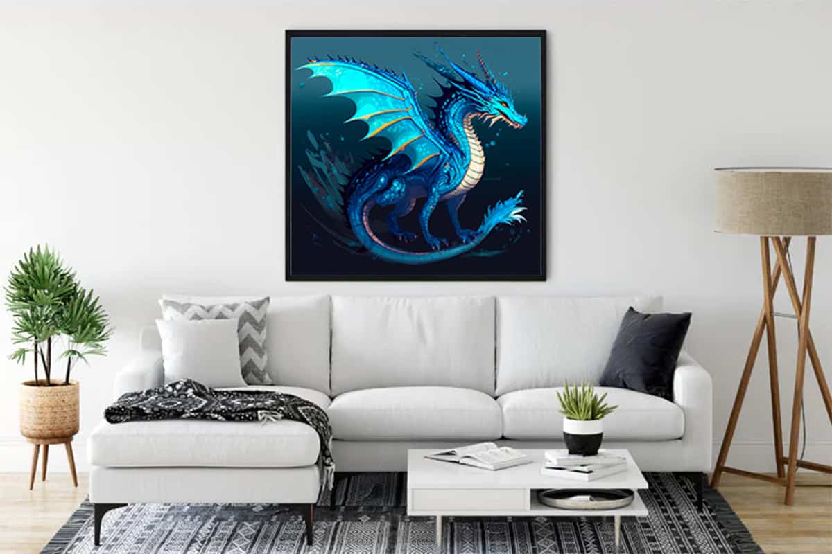 Malen nach Zahlen - Schuppenzauber - hochwertige Leinwand - 170523, Drachen, Fantasy, Neu eingetroffen, Quadratisch