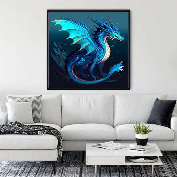 Malen nach Zahlen - Schuppenzauber - hochwertige Leinwand - 170523, Drachen, Fantasy, Neu eingetroffen, Quadratisch