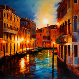 Diamond Painting - Venedig refkeltierend - gedruckt in Ultra-HD - Neu eingetroffen, Quadratisch, Sehenswürdigkeit, Stadt, Venedig