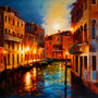 Diamond Painting - Venedig refkeltierend - gedruckt in Ultra-HD - Neu eingetroffen, Quadratisch, Sehenswürdigkeit, Stadt, Venedig