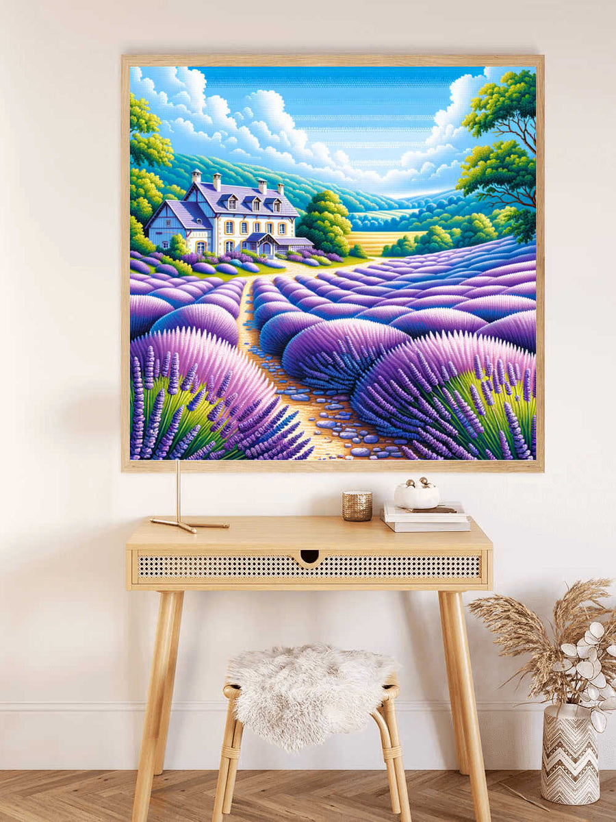 Paint by Numbers - Lavender Field with Farm