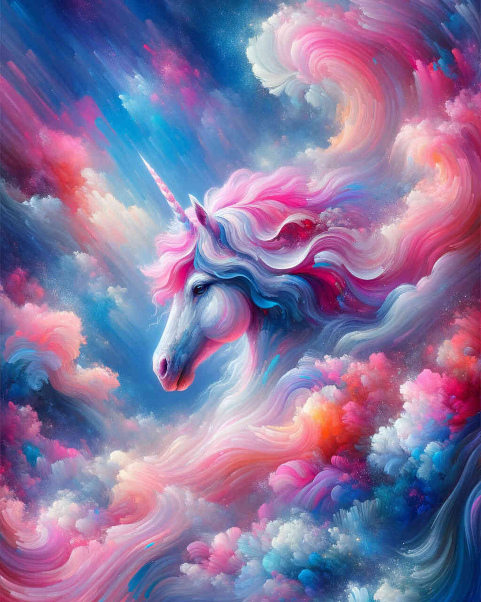 Pink unicorn - Paint by Numbers