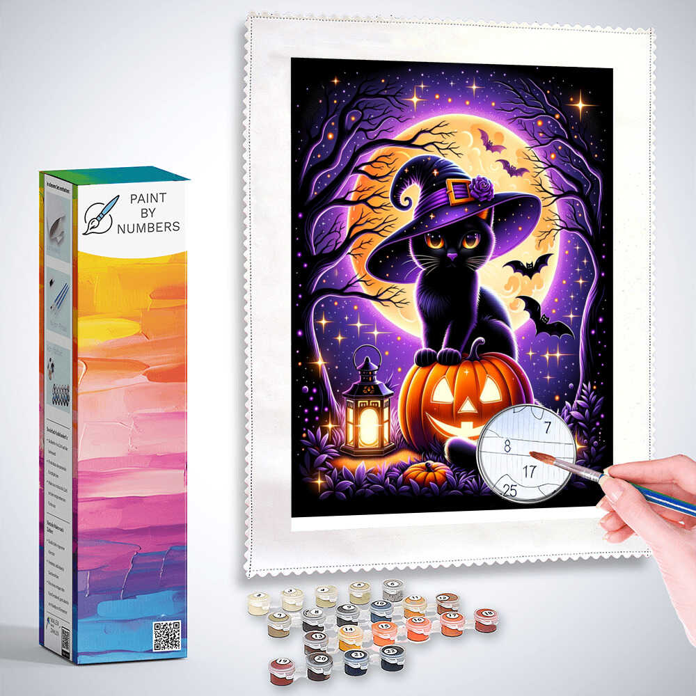 Paint by Numbers - Cat in Curbis Halloween