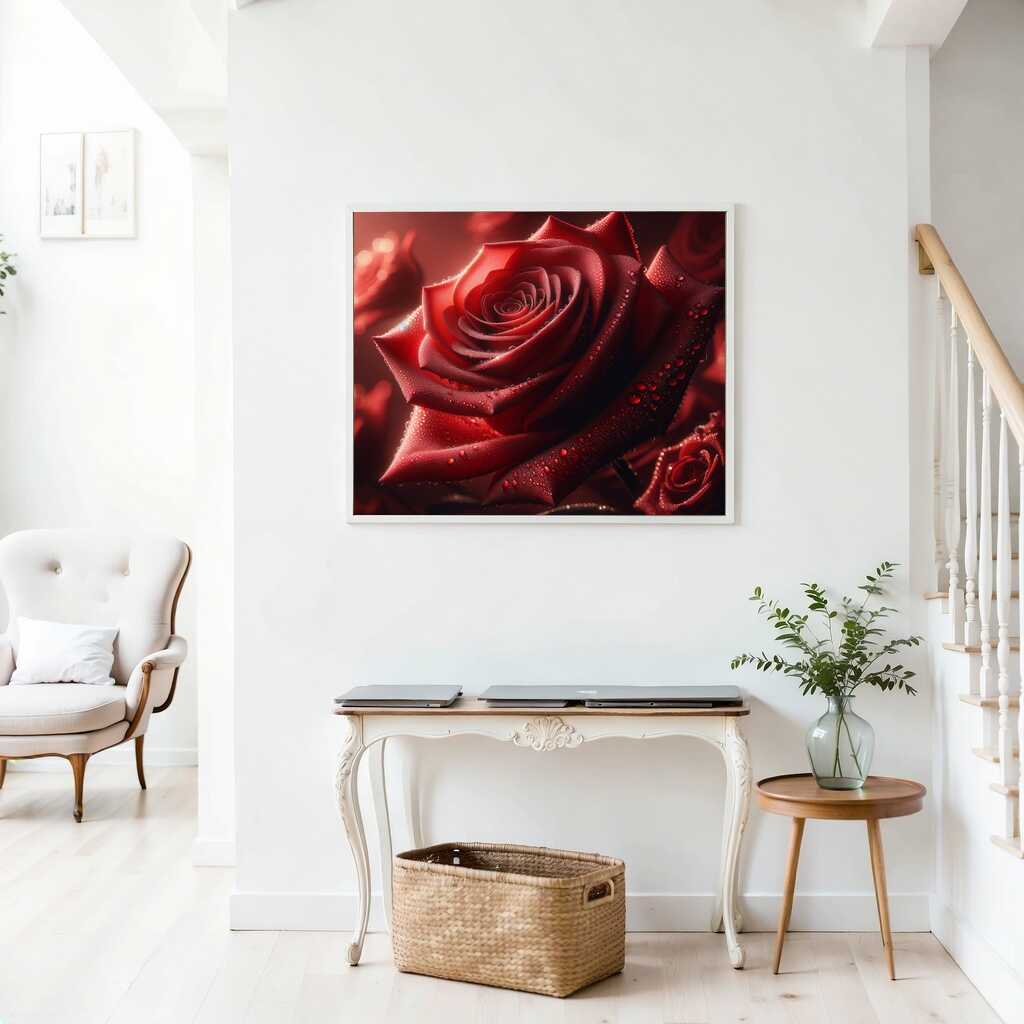 Paint by Numbers - Red Rose Close Up