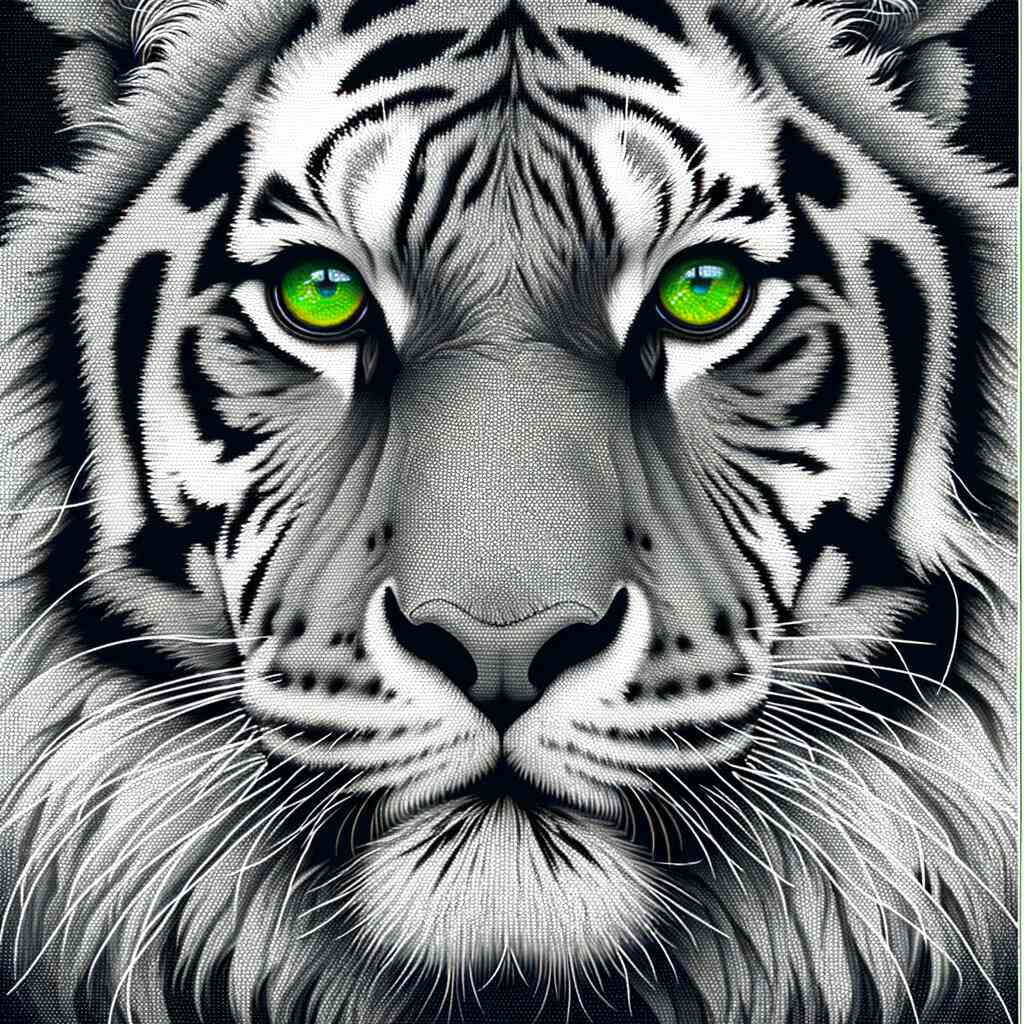 Paint by Numbers - Tiger with Green Eyes