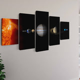Malen nach Zahlen 5 teilig - Unser Sonnensystem - hochwertige Leinwand - multi5, neue_bilder