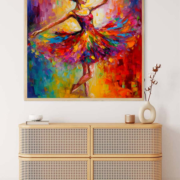 AB Diamond Painting - Farbtanz Frau - gedruckt in Ultra-HD - AB Diamond, Ballerina, Menschen, Neu eingetroffen, Quadratisch