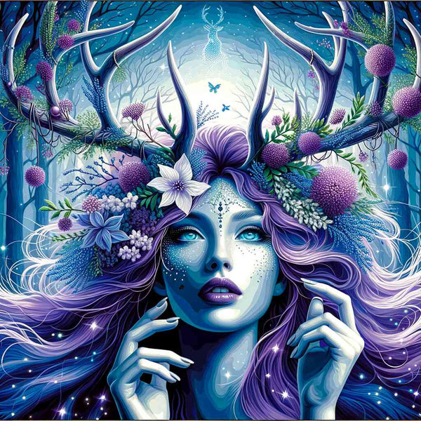Paint by Numbers - Woman with Antlers Mystical