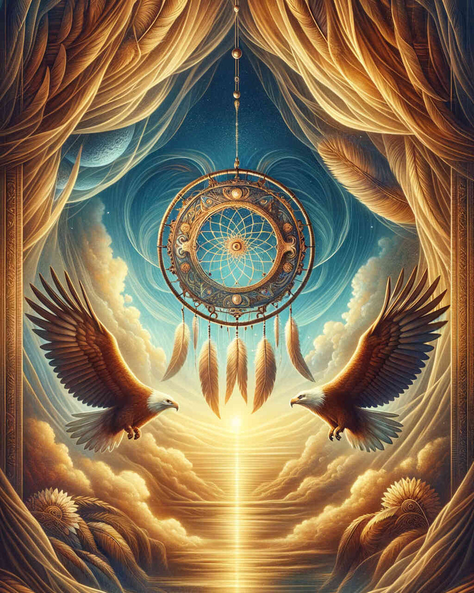 Paint by Numbers - Eagle in dream catcher