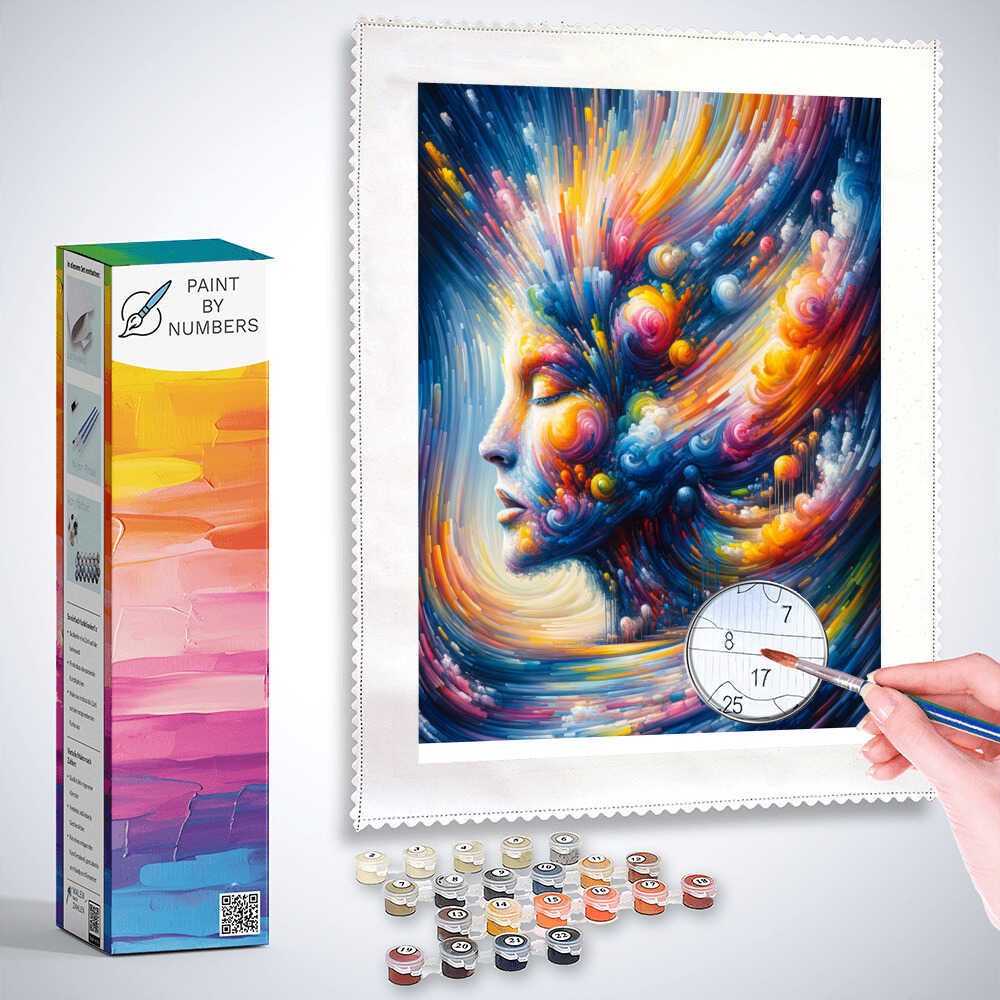 Paint by Numbers - Colorful made up face