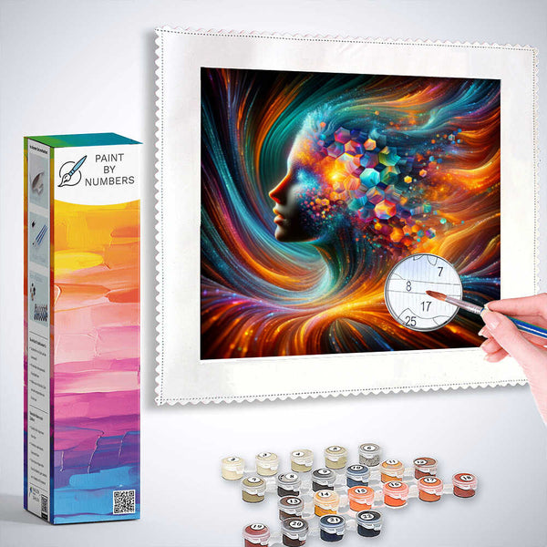 AB Diamond Painting - Colorful Woman Futuristic