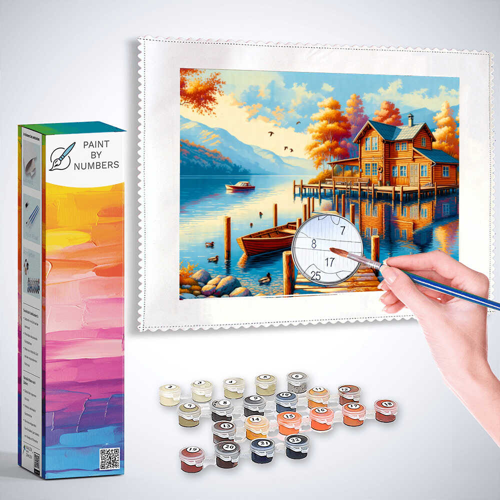 Paint by Numbers - House with jetty