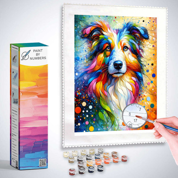 Paint by Numbers - Sheepdog Colorful