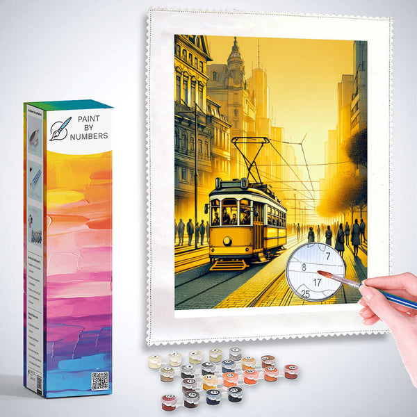 Yellow streetcar - Paint by Numbers