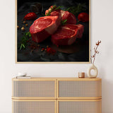 Diamond Painting - Steaks - gedruckt in Ultra-HD - Essen, Küche, Neu eingetroffen, Quadratisch