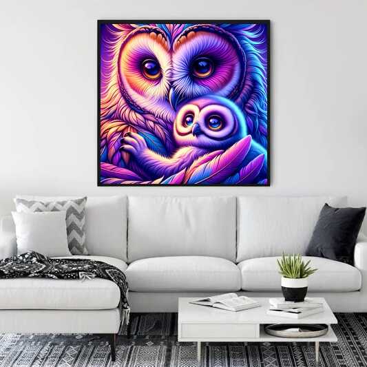 Paint by Numbers - Owl Mother and Child